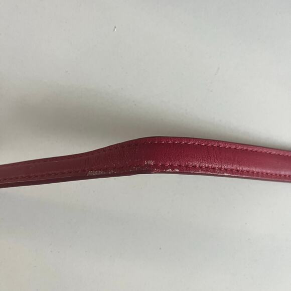 COACH Signature Leather Racing Stripe, Brown and Red, AUTHENTIC Crossbody - Picture 14 of 16